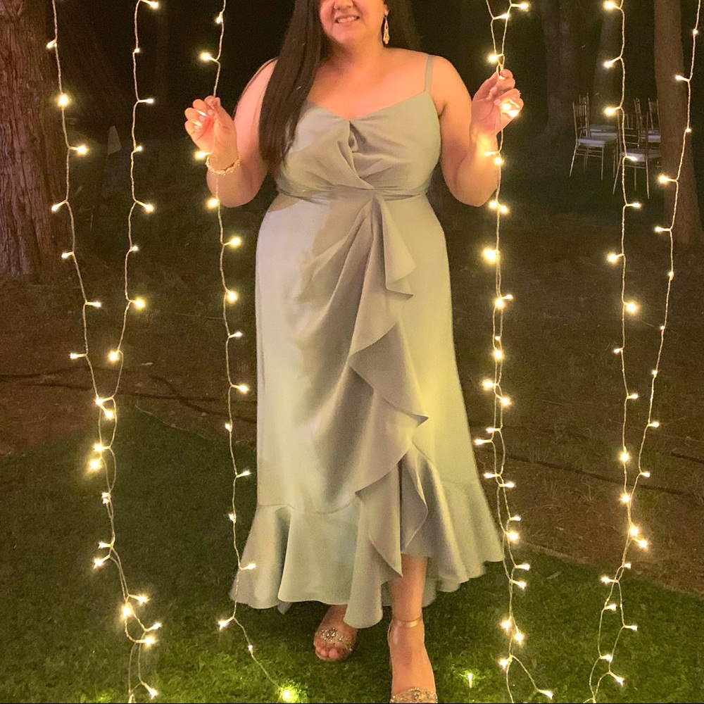 City Chic Soft Blue Ruffle Maxi Dress - Picture 2 of 14